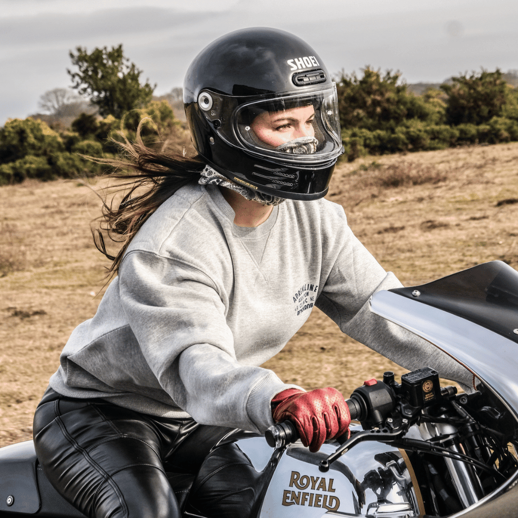 Uggly and Co Adrenaline Addiction Grey Cotton Motorcycle Jumper