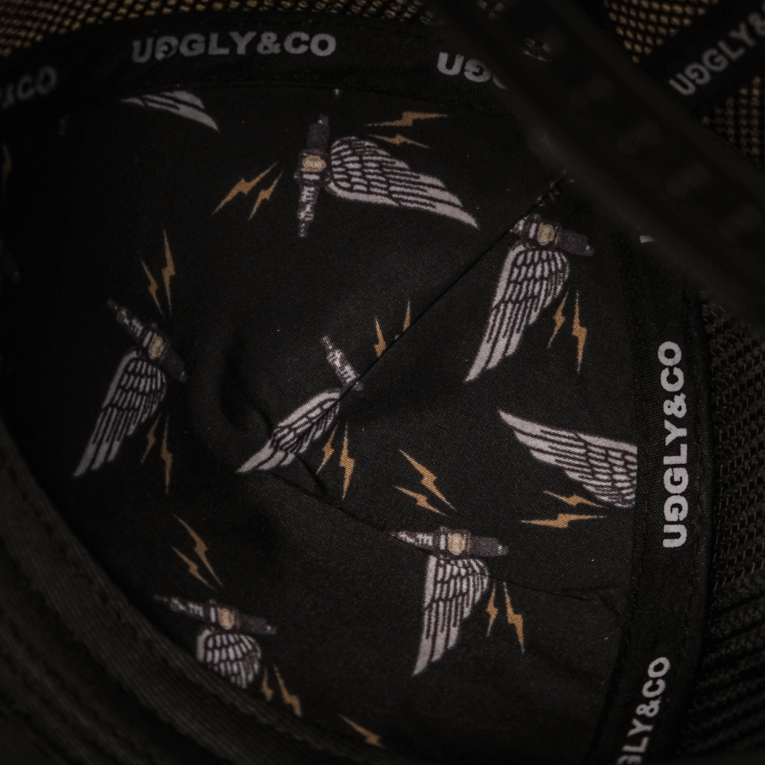 Uggly and Co Black Dub Garage Trucker Hat – Isle of Man Spark-Plug Cap