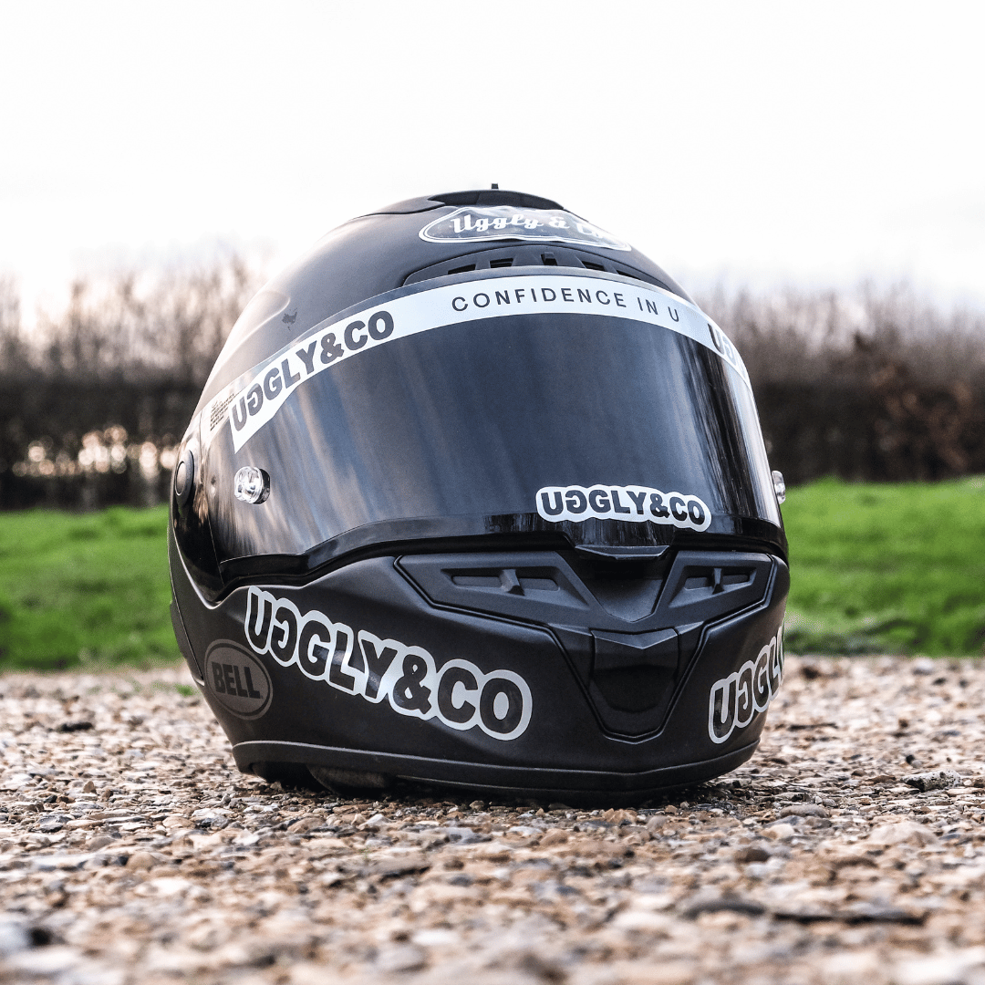 Uggly & Co Helmet Sticker Pack | Racing Visor Strips & Decals