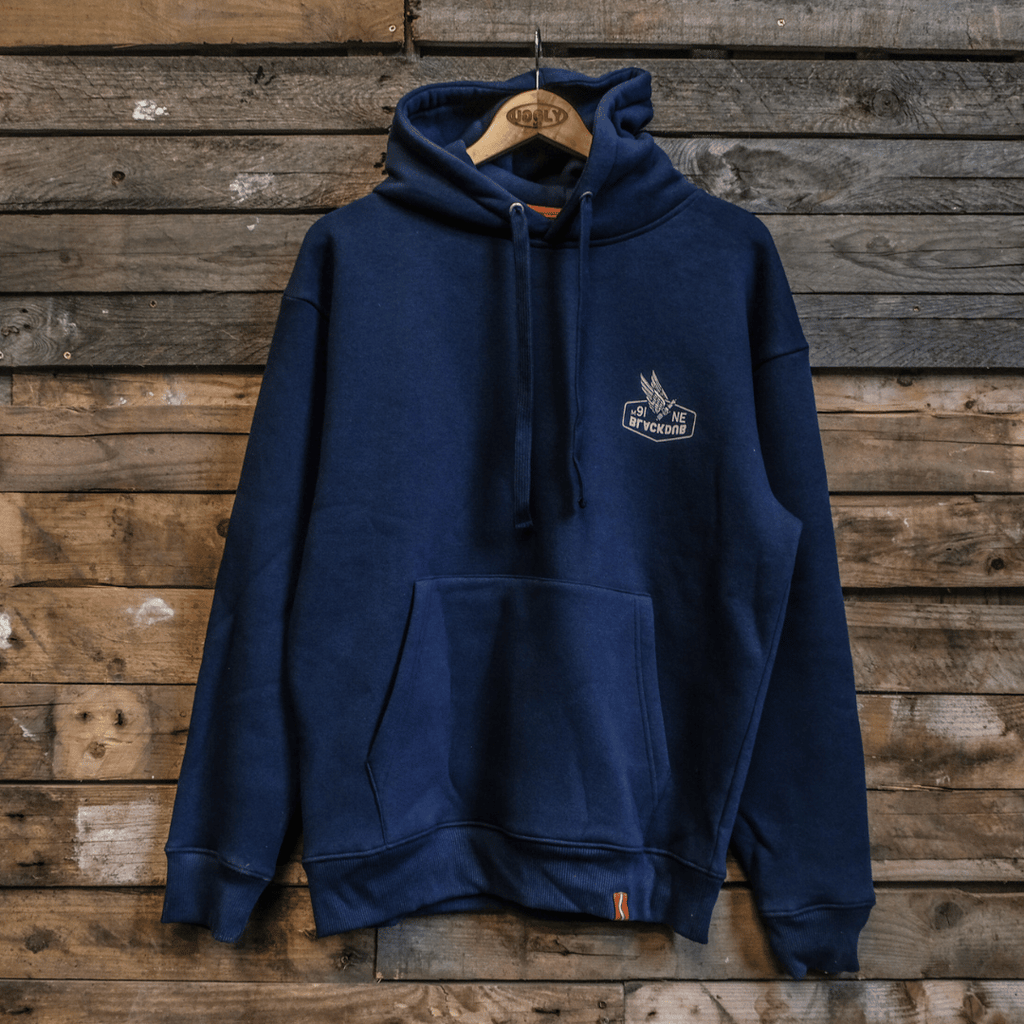 The Black Dub Blue Wings Spark Plug Heavyweight Motorcycle Hoodie