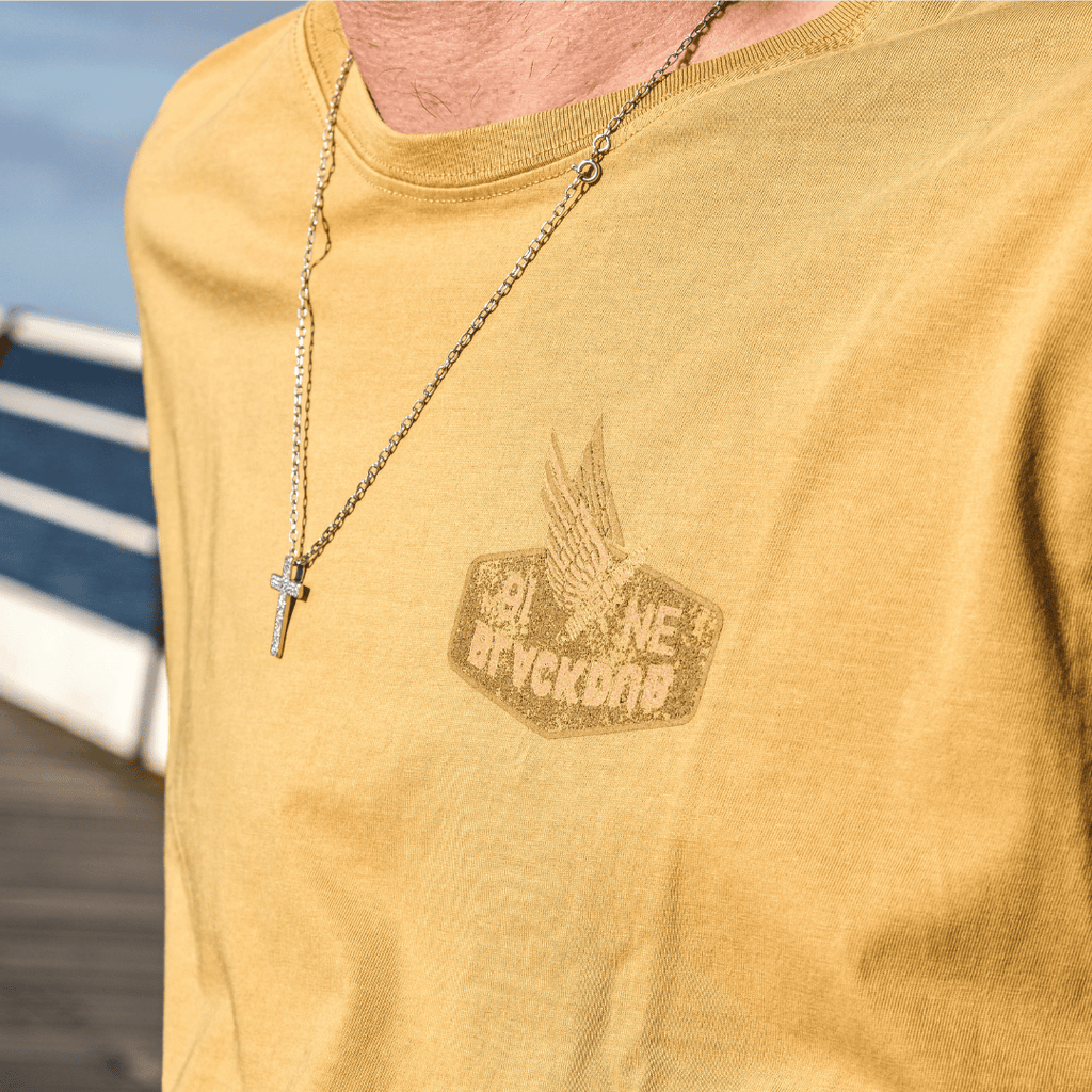 The Black Dub Mustard Wings Spark Plug Cotton Motorcycle Tee – Uggly & Co