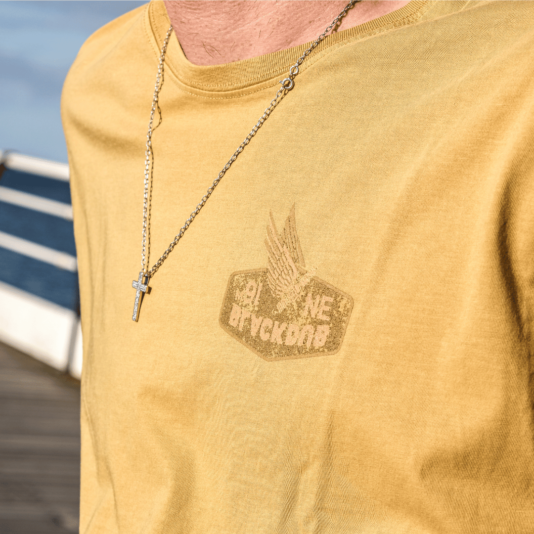 The Black Dub Mustard Wings Spark Plug Cotton Motorcycle Tee – Uggly & Co