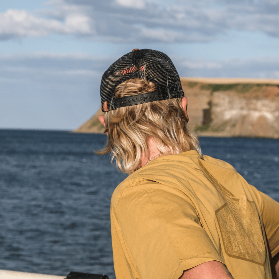 Uggly and Co Black Dub Garage Trucker Hat – Burgundy Isle of Man TT