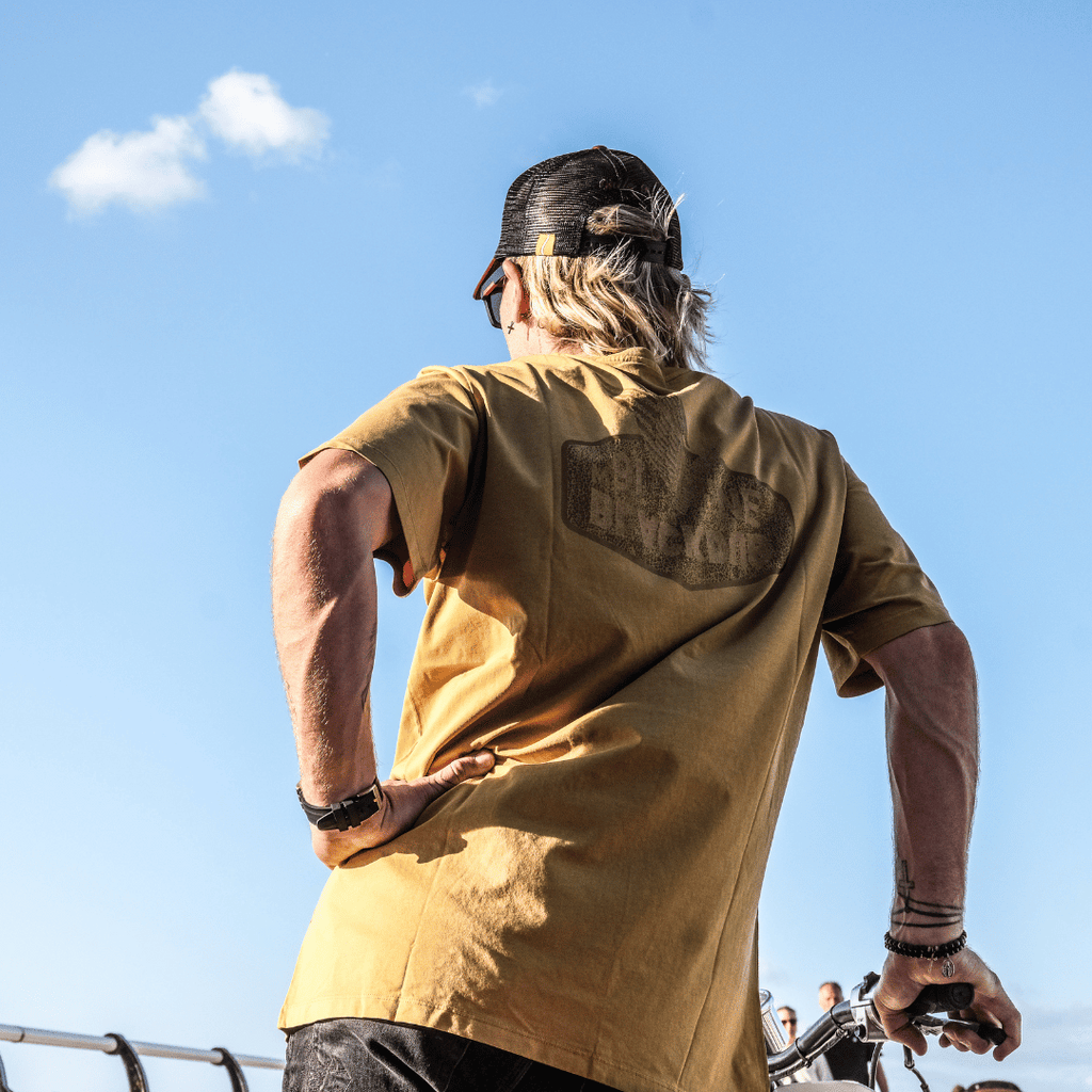 The Black Dub Mustard Wings Spark Plug Cotton Motorcycle Tee – Uggly & Co