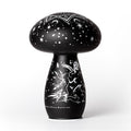 Alchemy Gothic Mycelia Dreams Toadstool Lamp - Etched Black Glass LED