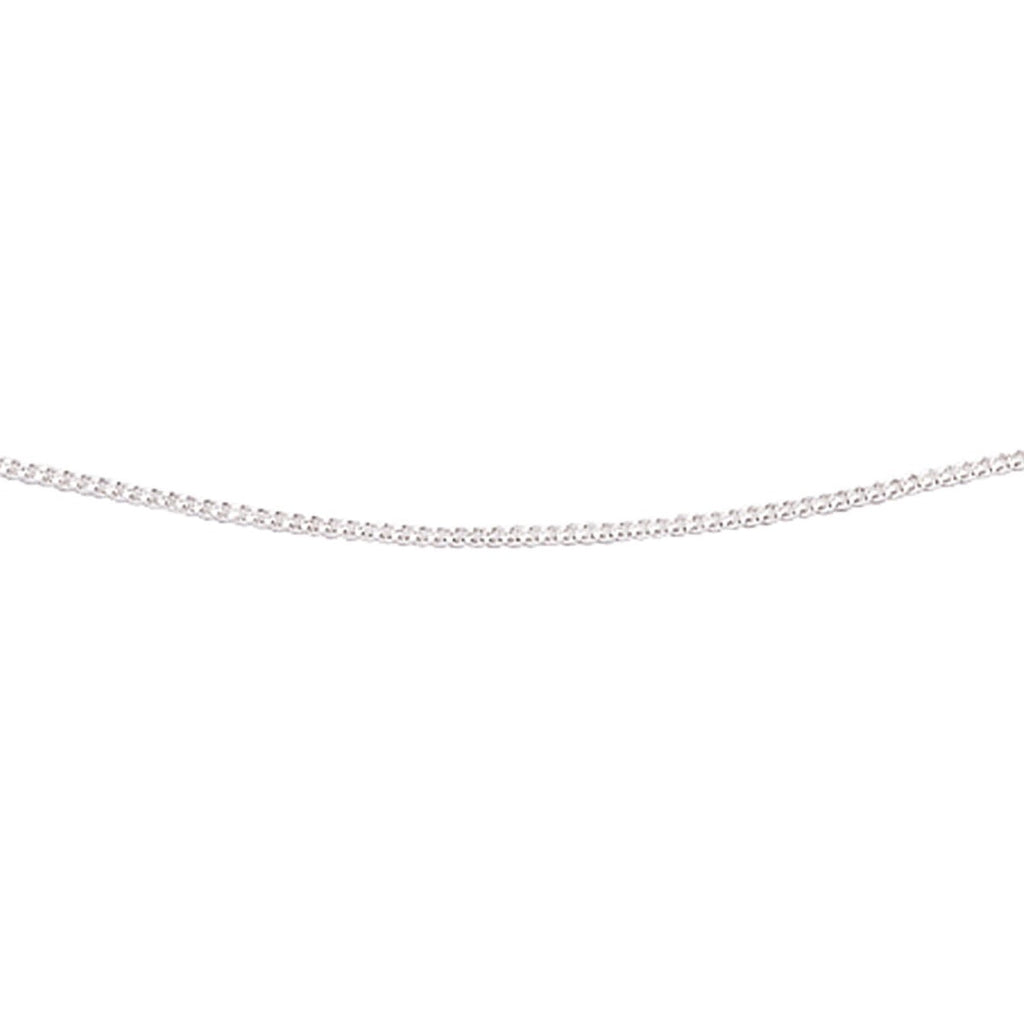 Gecko Jewellery Sterling Silver Diamond Cut Curb Chain with Bolt Ring