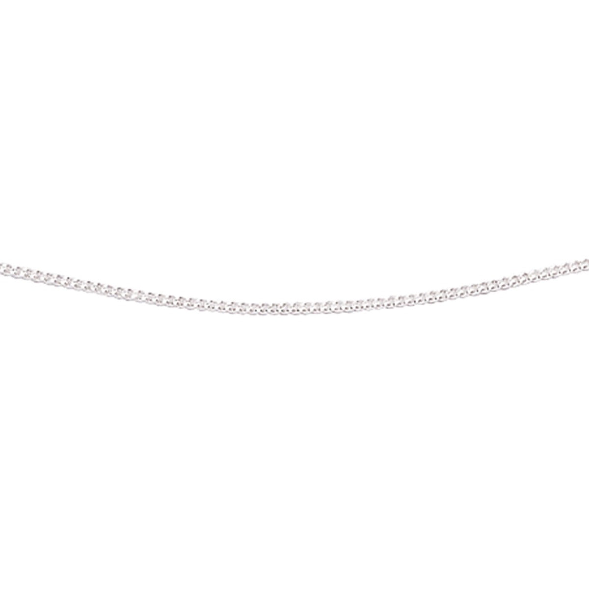 Gecko Jewellery Sterling Silver Diamond Cut Curb Chain with Bolt Ring