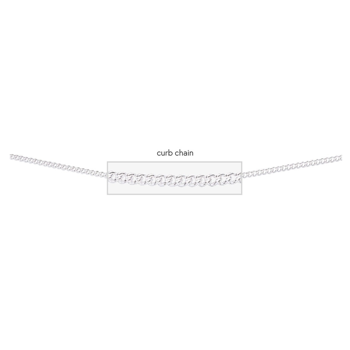 Sterling Silver Curb Chain Necklace with Bolt Ring by Gecko Jewellery