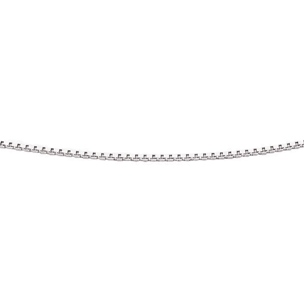 Gecko Jewellery Sterling Silver Box Chain Necklace with Extender