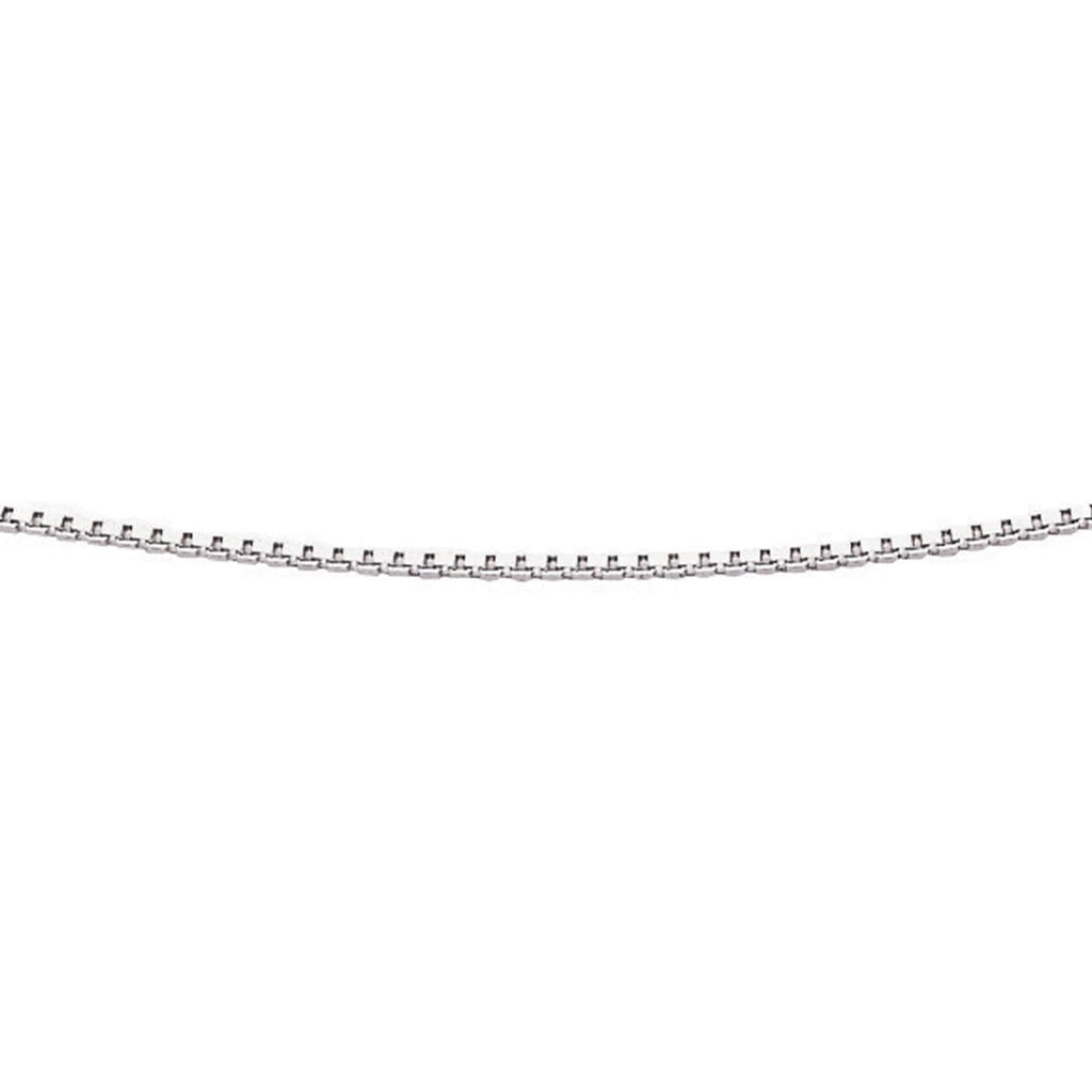 Gecko Jewellery Sterling Silver Box Chain Necklace with Extender