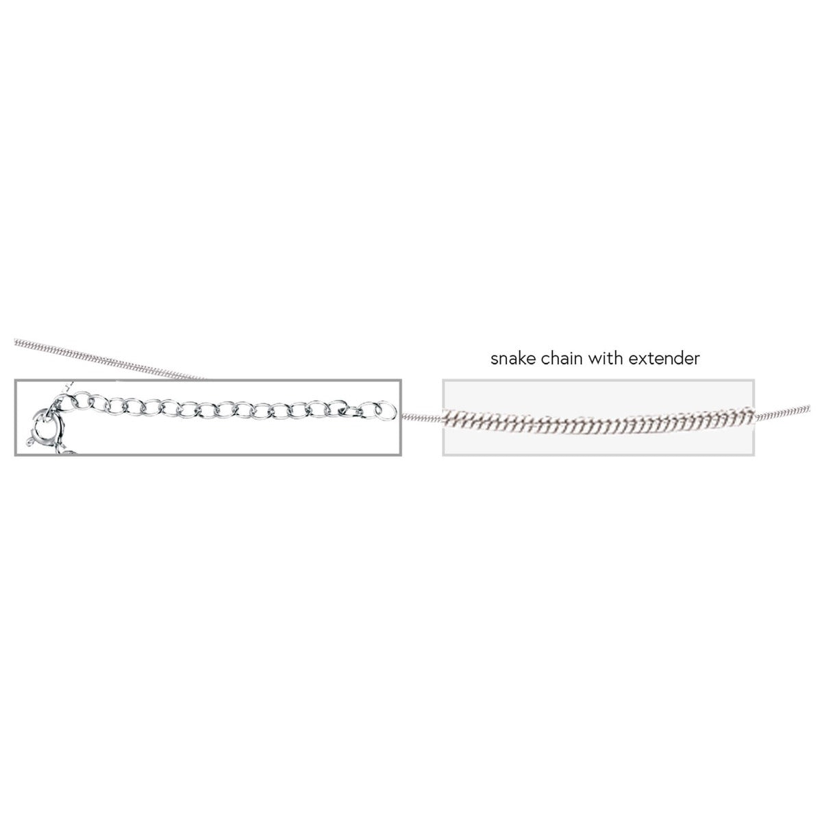 Gecko Jewellery Sterling Silver Snake Chain Necklace | 41cm-46cm