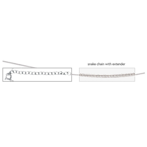 Gecko Jewellery Sterling Silver Snake Chain Necklace | 41cm-46cm