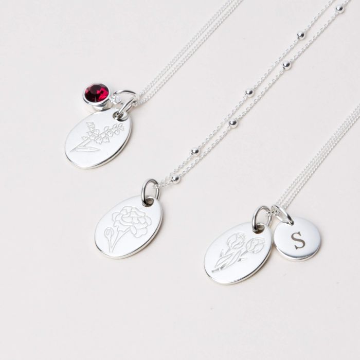 Gecko Jewellery 11mm Round Tag Pendant – Personalised Silver Disc