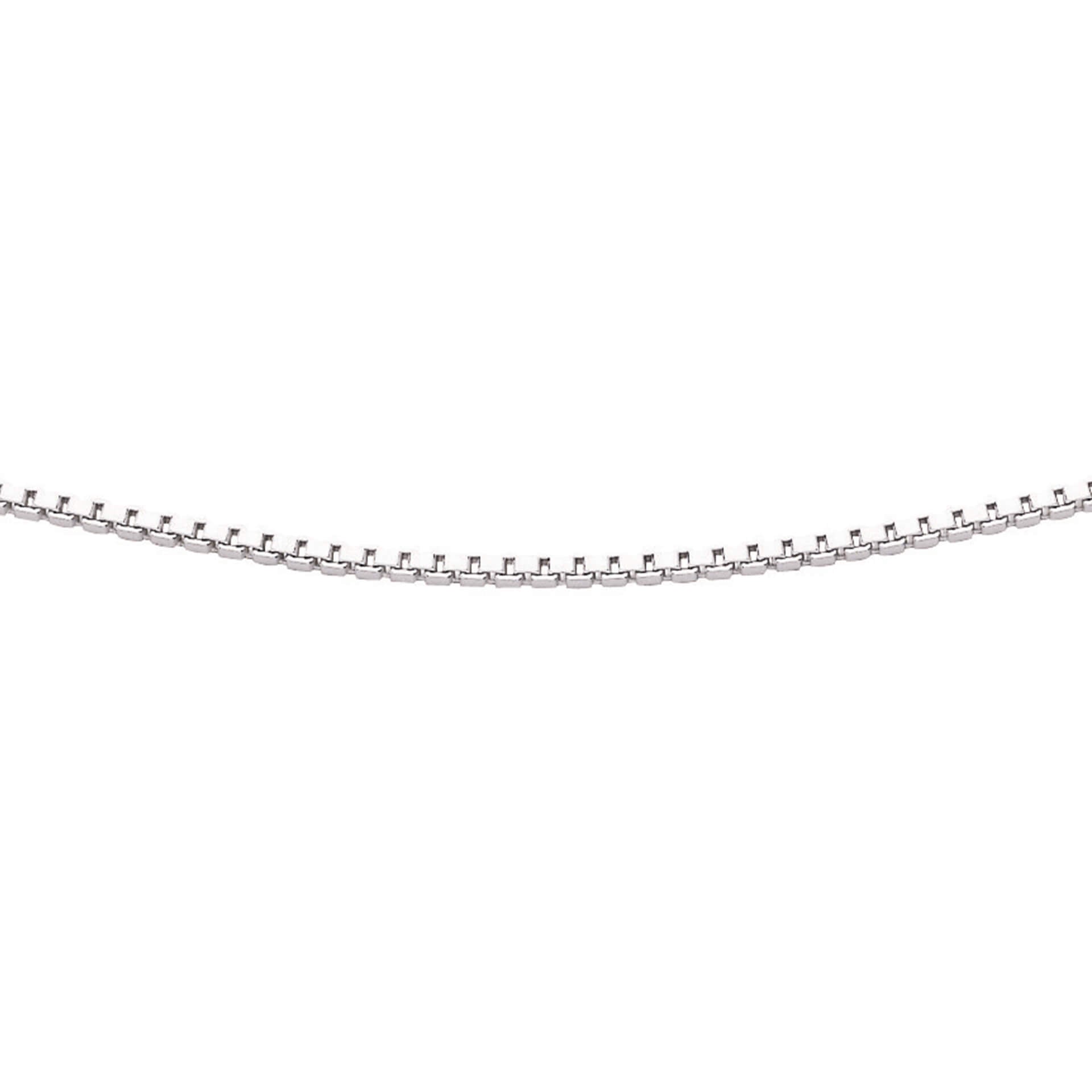 Gecko Jewellery Sterling Silver Box Chain Necklace | 41cm–46cm