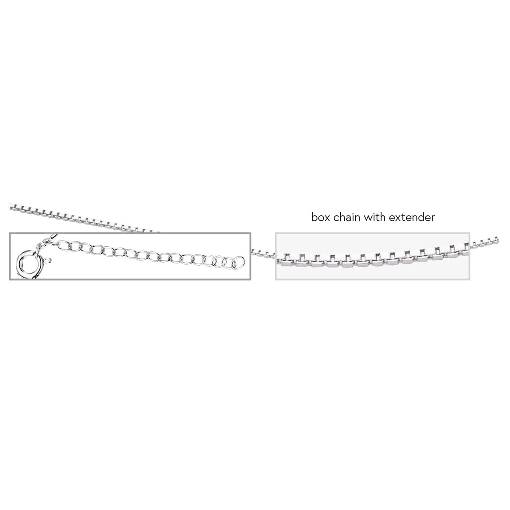 Gecko Jewellery Sterling Silver Box Chain Necklace | 41cm–46cm
