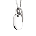 Gecko Jewellery Double Oval Dog Tag Necklace | Polished Stainless Steel