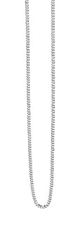 Gecko Jewellery Diamond Cut Curb Chain Necklace | Stainless Steel 55cm