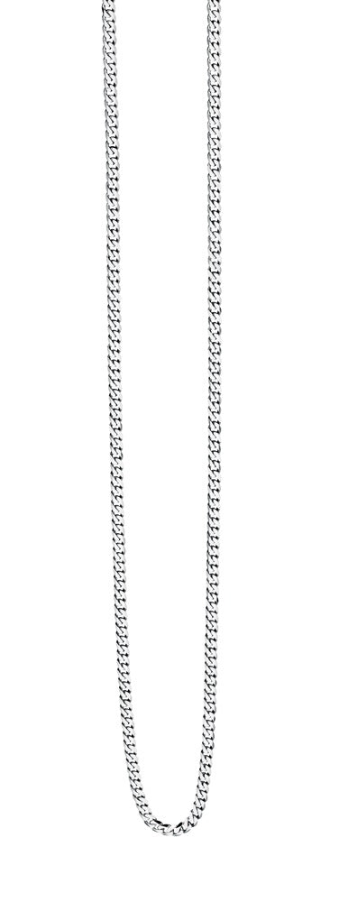 Gecko Jewellery Diamond Cut Curb Chain Necklace | Stainless Steel 55cm