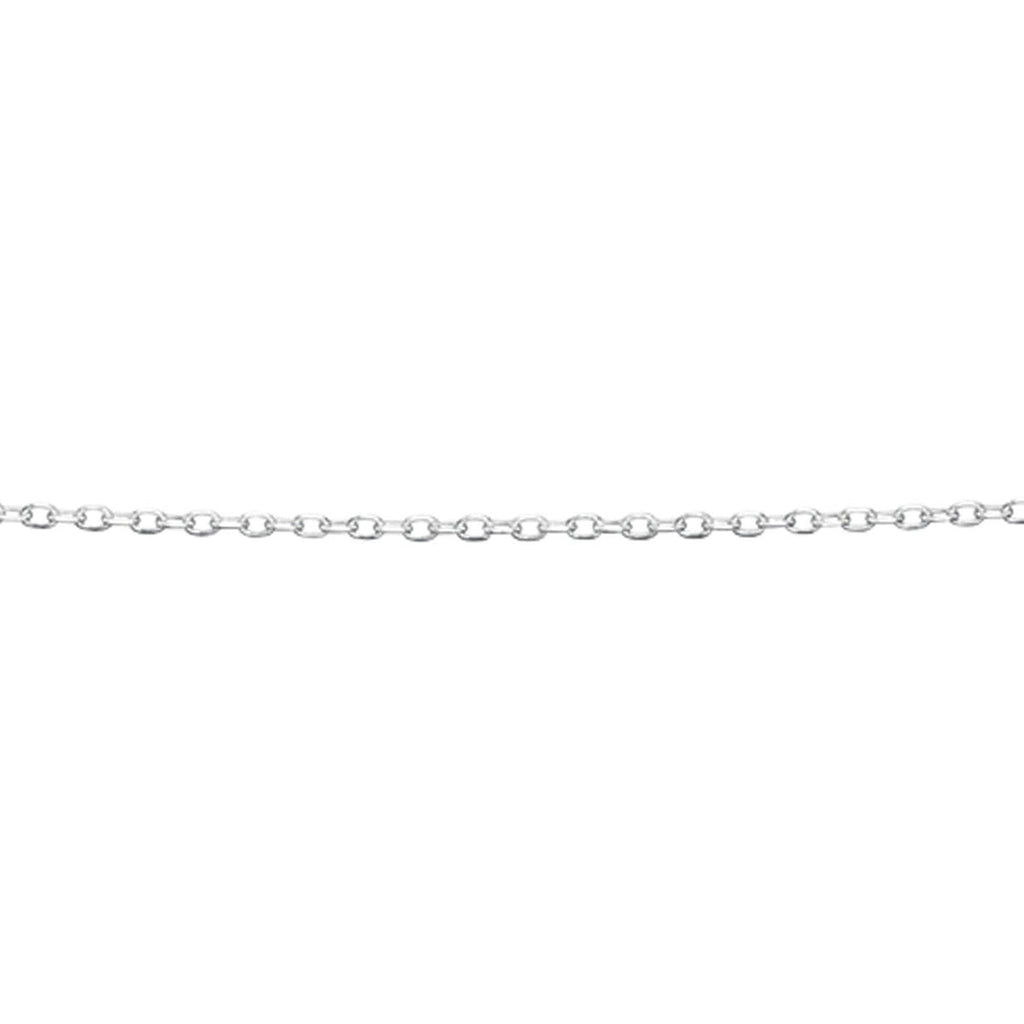 Gecko Jewellery Sterling Silver Diamond Cut Oval Link Chain Necklace