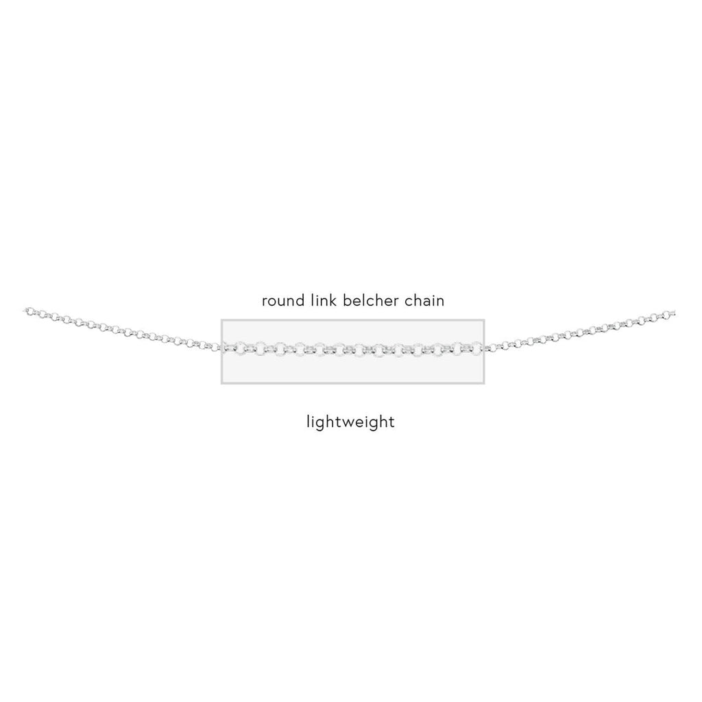 Sterling Silver Round Link Belcher Chain Necklace | Gecko Jewellery