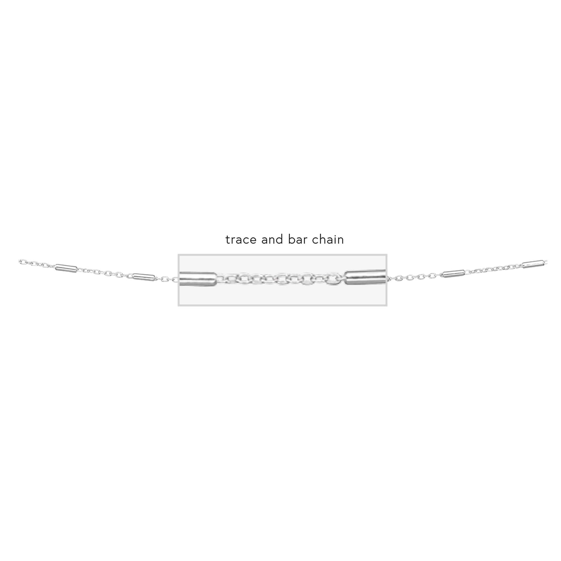 Gecko Sterling Silver Oval Link Trace and Cylinder Chain Necklace, 46cm