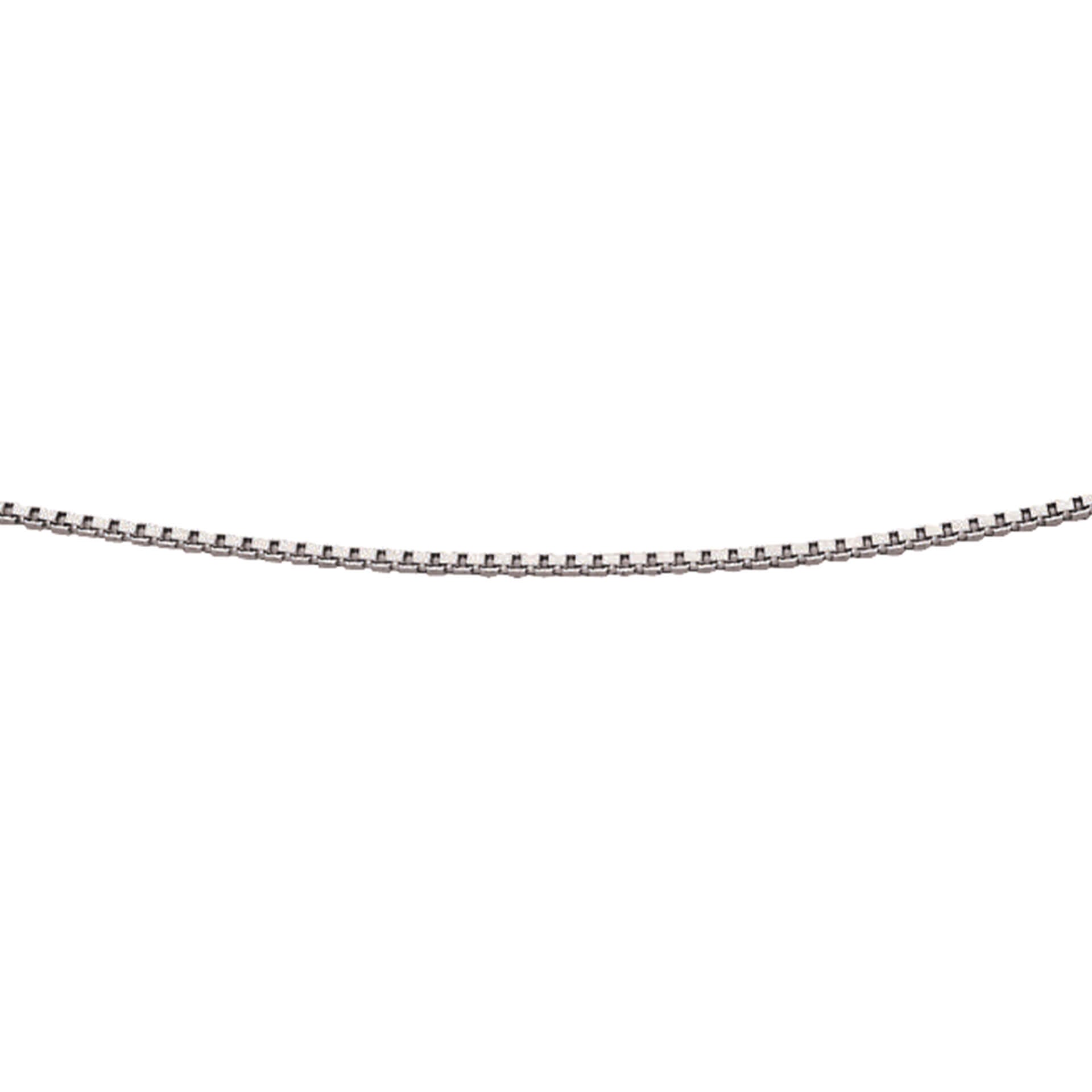 Gecko Jewellery Sterling Silver Box Chain Necklace with Extender