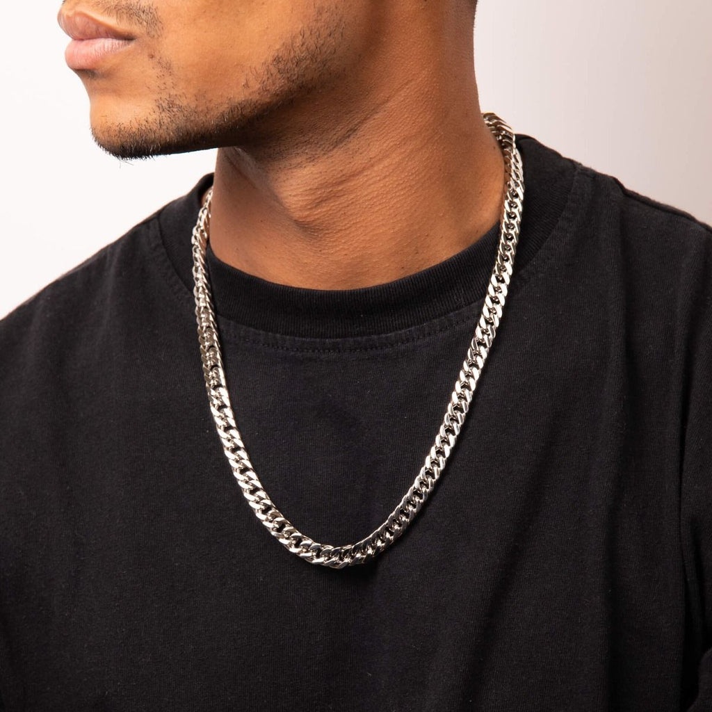 Gecko Jewellery Heavyweight Curb Chain Necklace – Stainless Steel 56cm