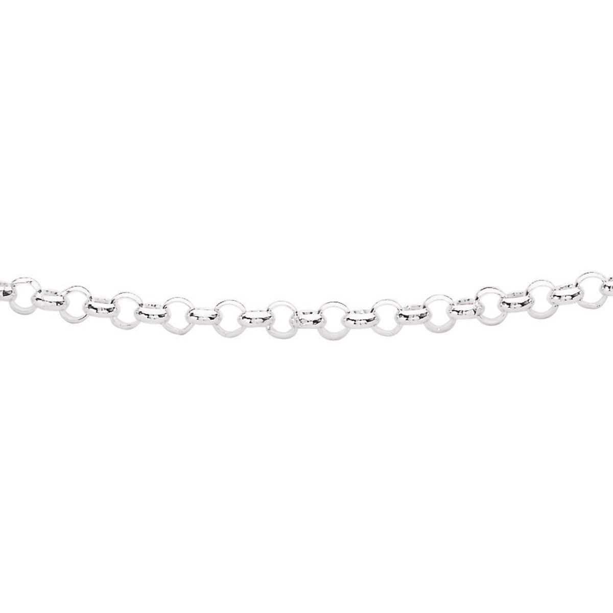 Gecko Jewellery Sterling Silver Round Belcher Chain - 46cm Necklace