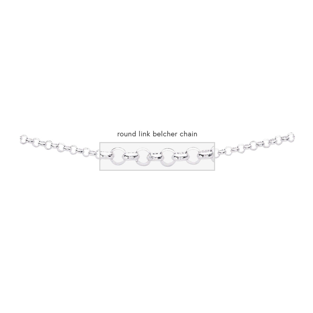 Gecko Jewellery Sterling Silver Round Belcher Chain - 46cm Necklace