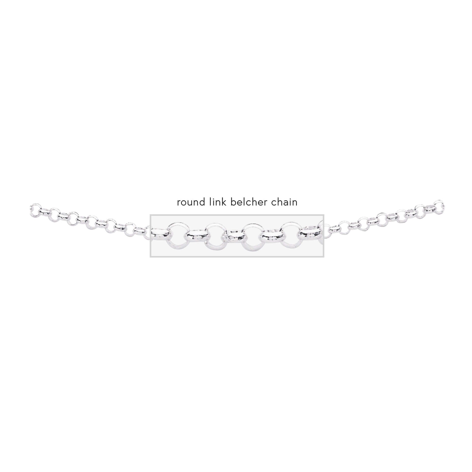 Gecko Jewellery Sterling Silver Round Belcher Chain - 46cm Necklace
