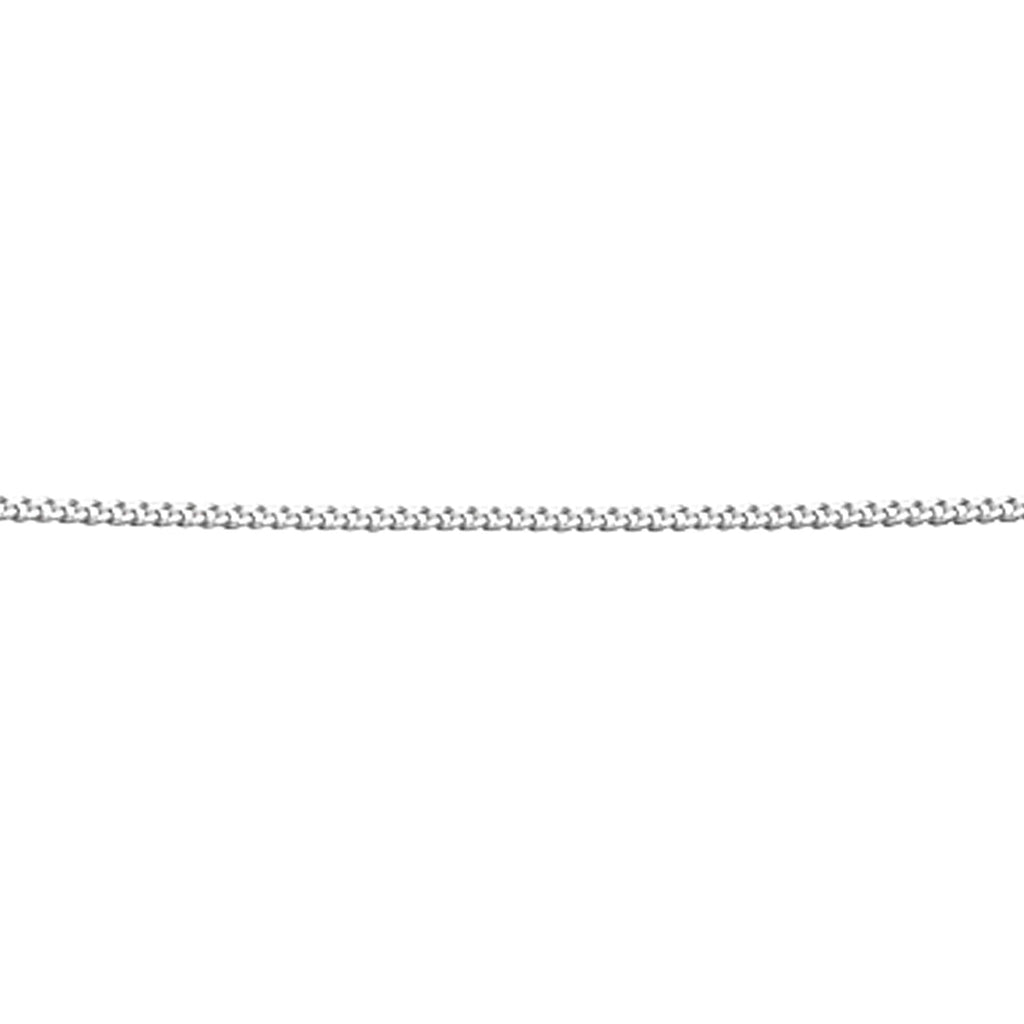 Gecko Jewellery Diamond Cut Curb Chain Necklace with Extender