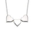 Gecko Jewellery Triple Heart Necklace – Engravable Sterling Silver