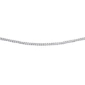 Gecko Jewellery Rhodium Plated Sterling Silver Diamond Cut Curb Chain 51cm
