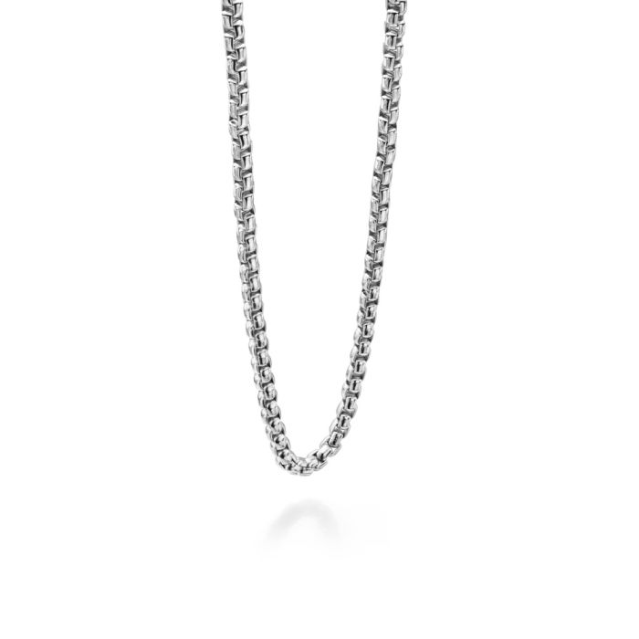 Gecko Jewellery Large Belcher Link Chain Necklace – 60cm Stainless Steel