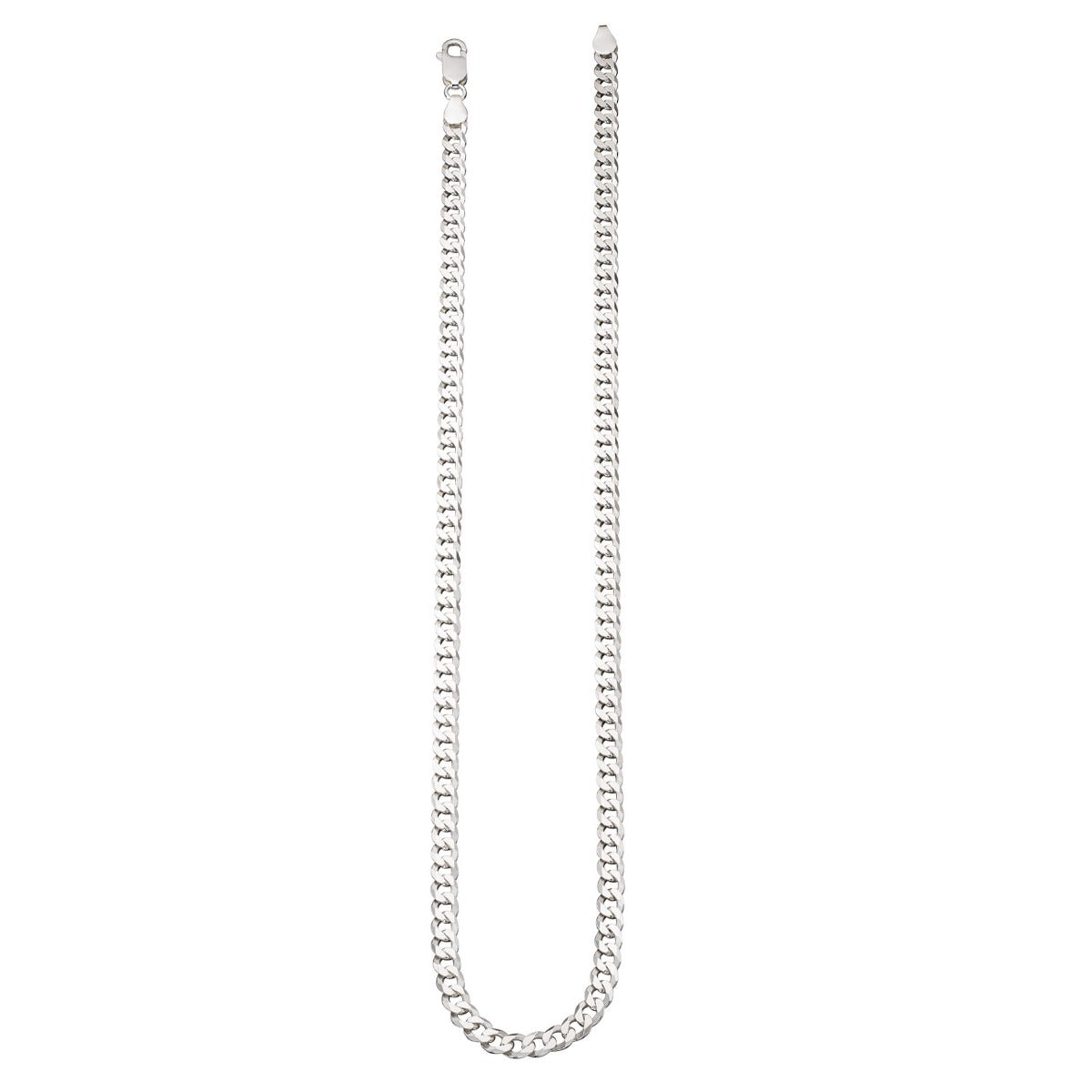 Gecko Jewellery Recycled Sterling Silver 50cm Curb Chain Necklace