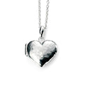 Gecko Jewellery 925 Sterling Silver Hammered Heart Locket Necklace