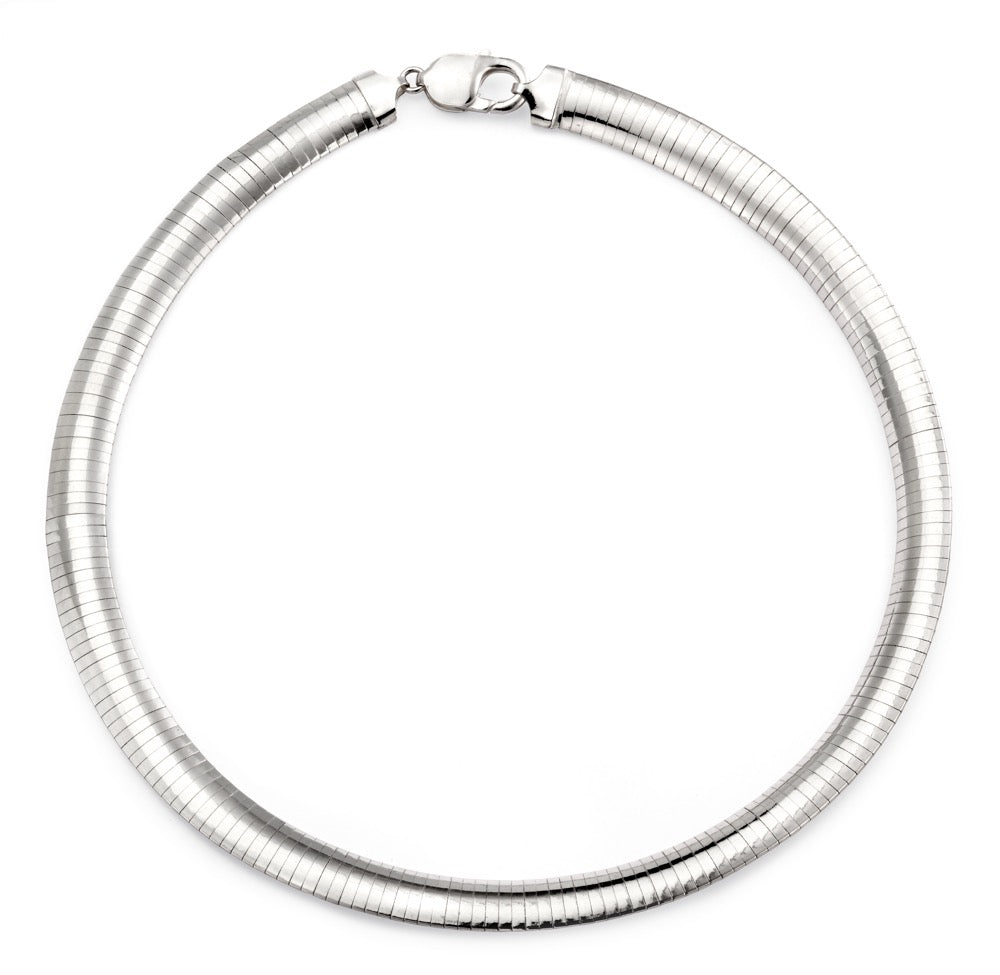 Gecko Jewellery Polished Omega Necklace – 42cm Everyday Statement