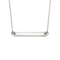 ID Bar Necklace – Sterling Silver Engravable Pendant by Gecko Jewellery