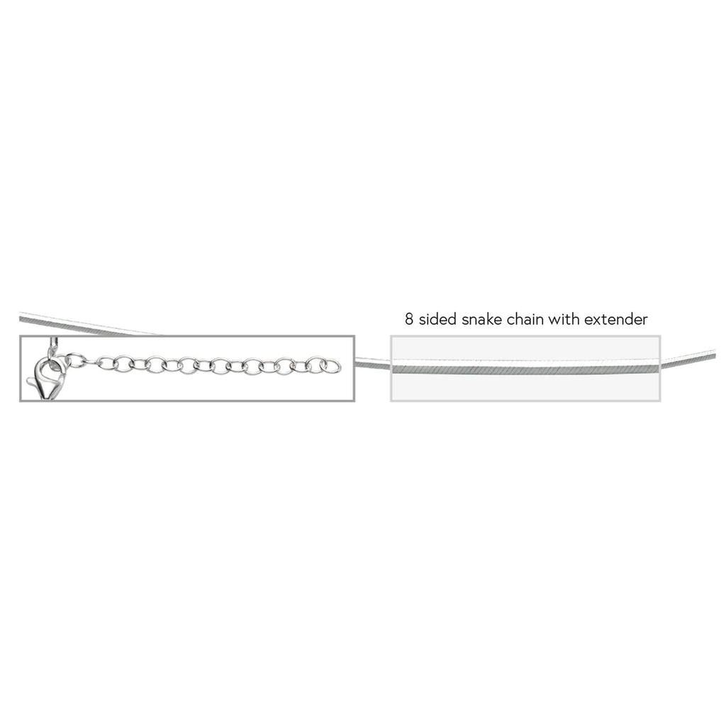 Gecko Jewellery Sterling Silver Snake Chain Necklace | 41cm-46cm