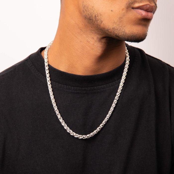 Gecko Jewellery Sterling Silver Heavyweight Spiga Link Chain Necklace