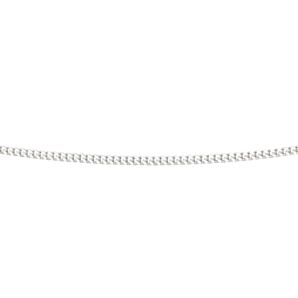 Gecko Jewellery Sterling Silver Diamond Cut Curb Chain – 83cm Length