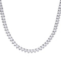 Diamonfire Zirconia Tennis Necklace | Sterling Silver Triple Plated