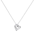 Gecko Jewellery Overlaid Hearts Necklace | Sterling Silver & Zirconia