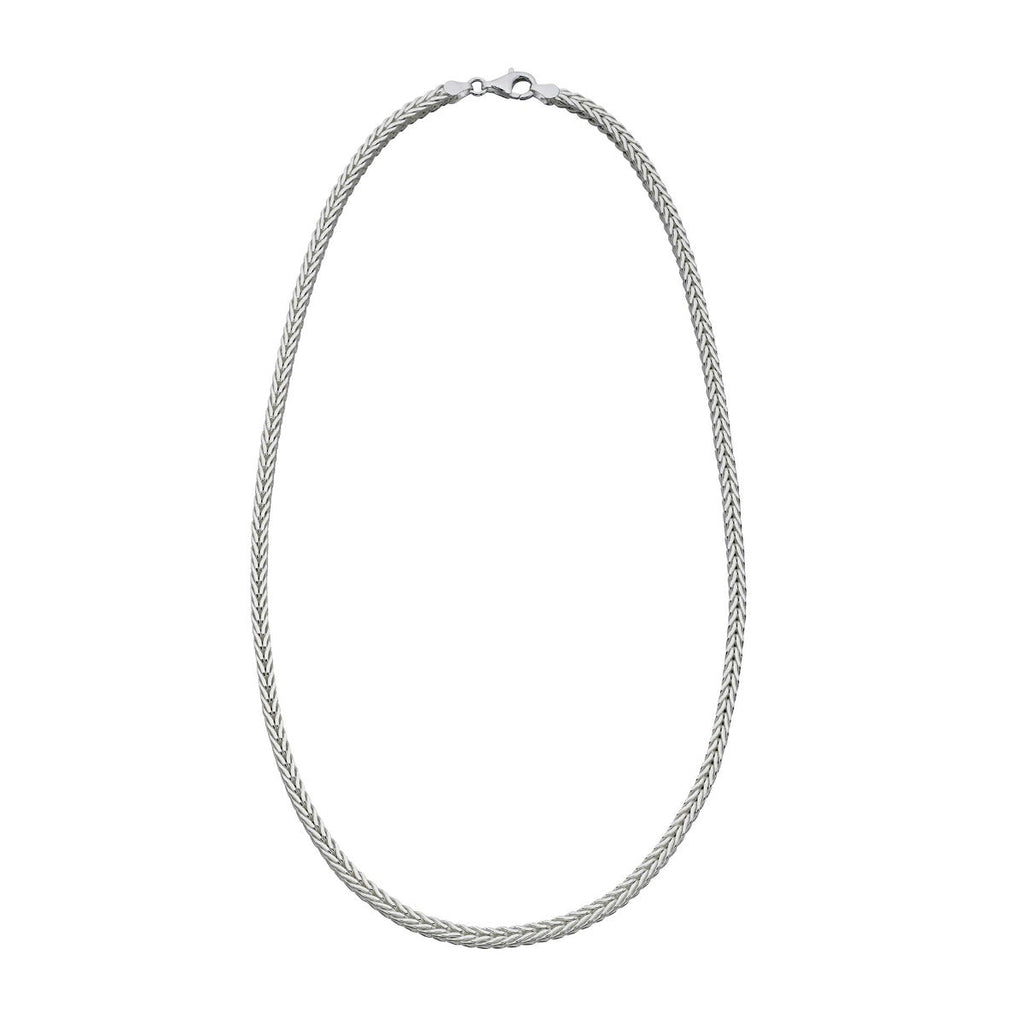 Beginnings 925 Sterling Silver Heavyweight Foxtail Chain Necklace – 51cm