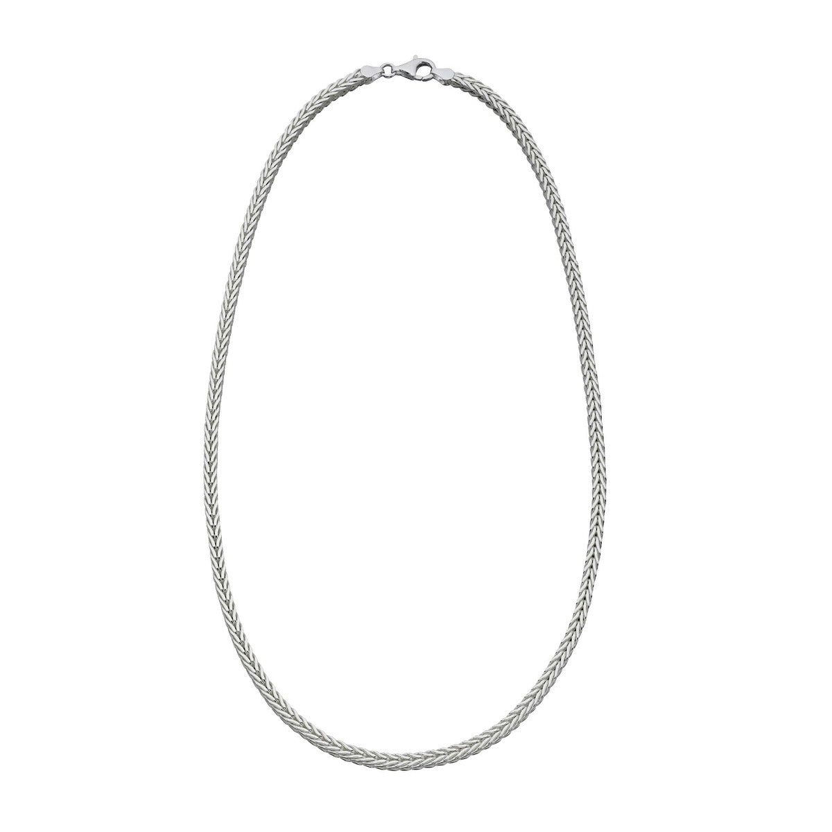 Beginnings 925 Sterling Silver Heavyweight Foxtail Chain Necklace – 51cm