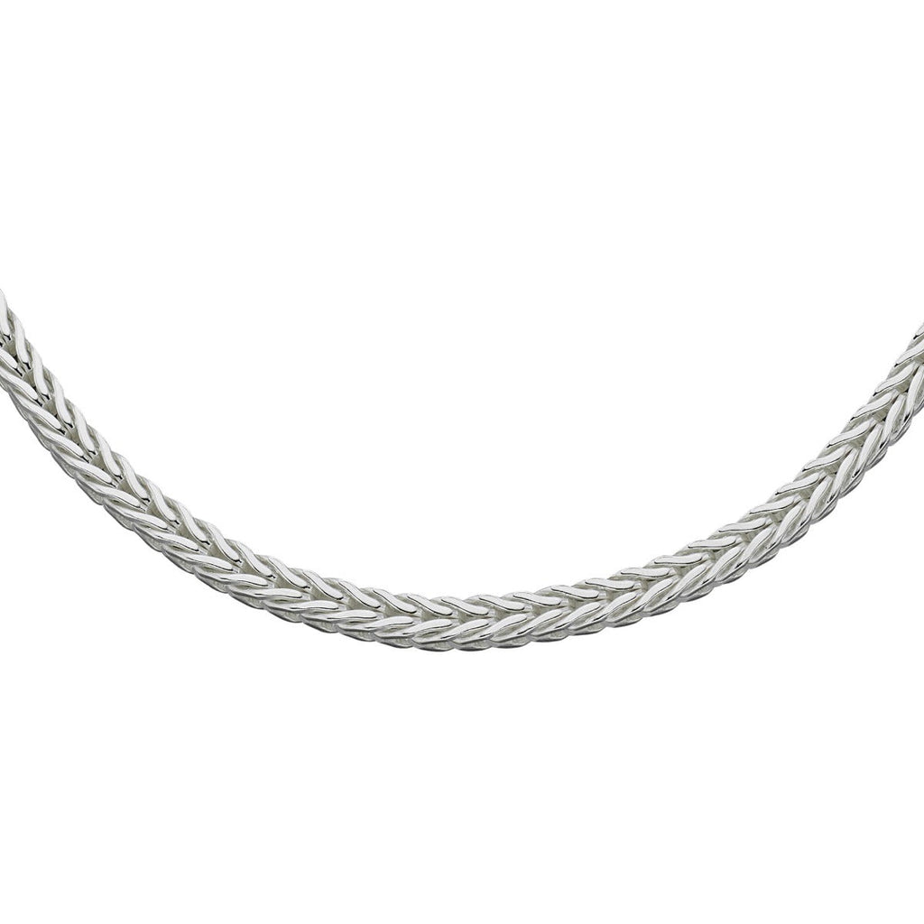 Beginnings 925 Sterling Silver Heavyweight Foxtail Chain Necklace – 51cm