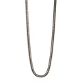 Gecko Jewellery Oxidised Foxtail Chain Necklace in Sterling Silver