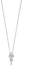 Gecko Jewellery Sterling Silver Marquise Cubic Zirconia Pendant Necklace