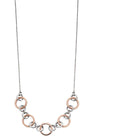 Gecko Jewellery Sterling Silver and Rose Gold Multi Link Necklace