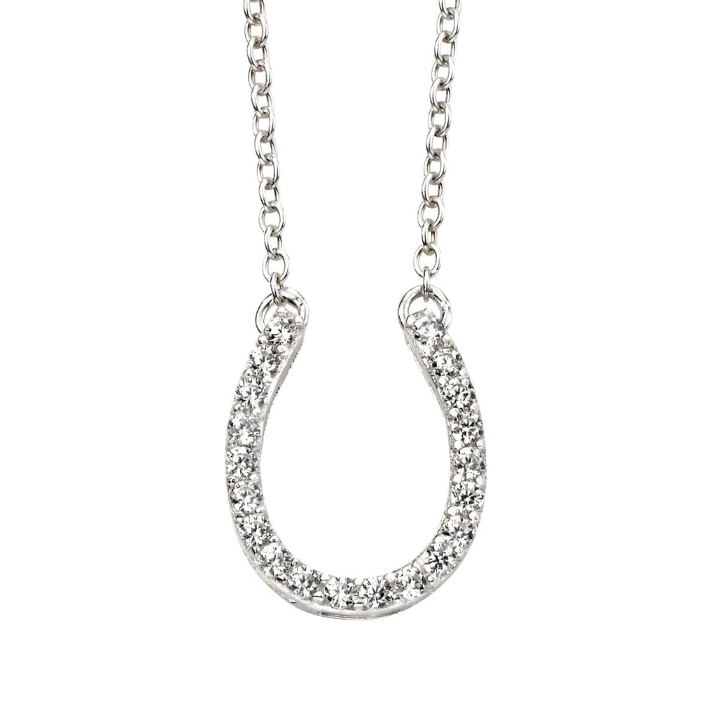 Gecko Jewellery Horse Shoe Necklace with Cubic Zirconia – 42-47cm